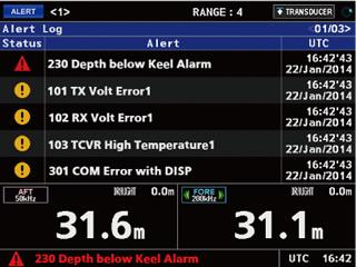 screenshots: Alert Log List